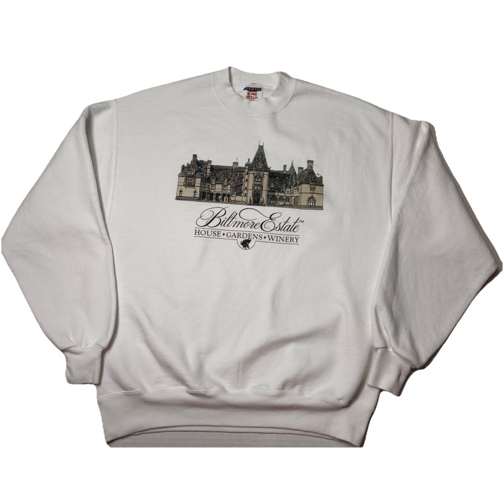 Vintage‎ Biltmore Estate Sweatshirt Jerzees Super Sweats 90s Crewneck L USA